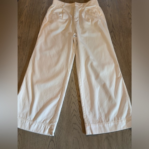 Everlane The Draper White Pleated Pant In Buttersmooth Size 10S - Picture 6 of 16